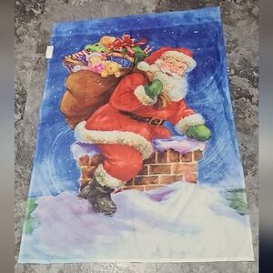 Jetmax Christmas Garden Flag Santa Presents Print 38" By 25"